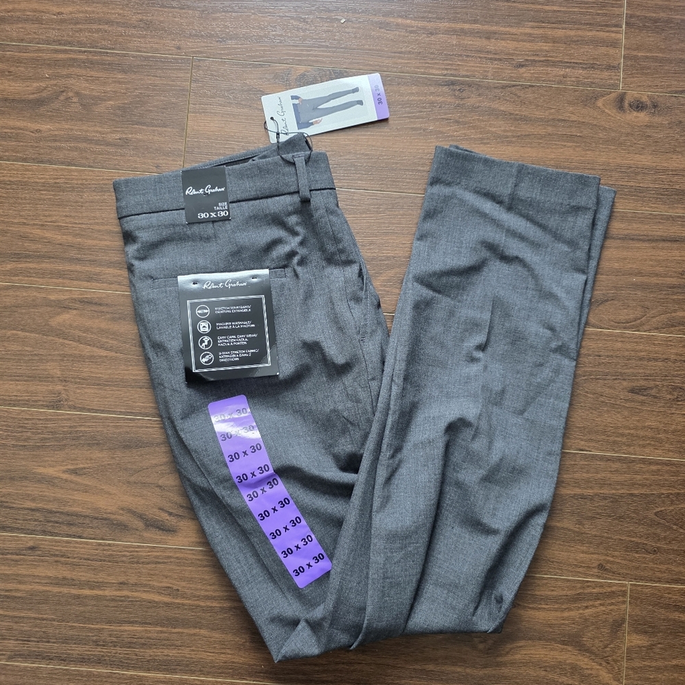 3 For 30 Robert Graham Charcoal Dress Pants